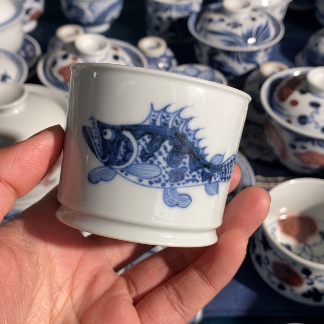 景德镇手工手绘茶具微瑕