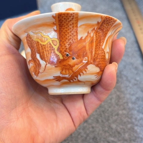 手绘盖碗壶承陶瓷