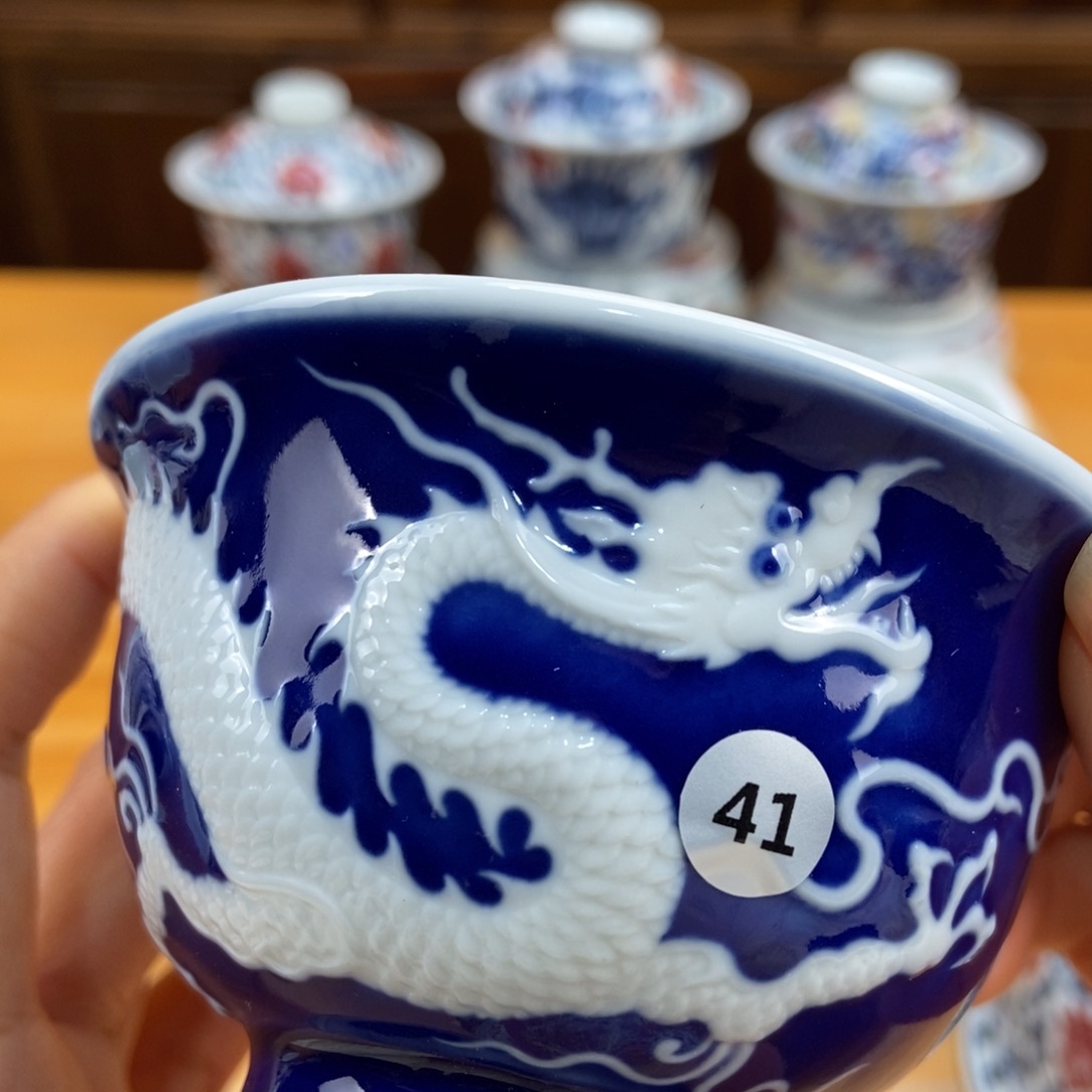 手绘现代茶具非古董
