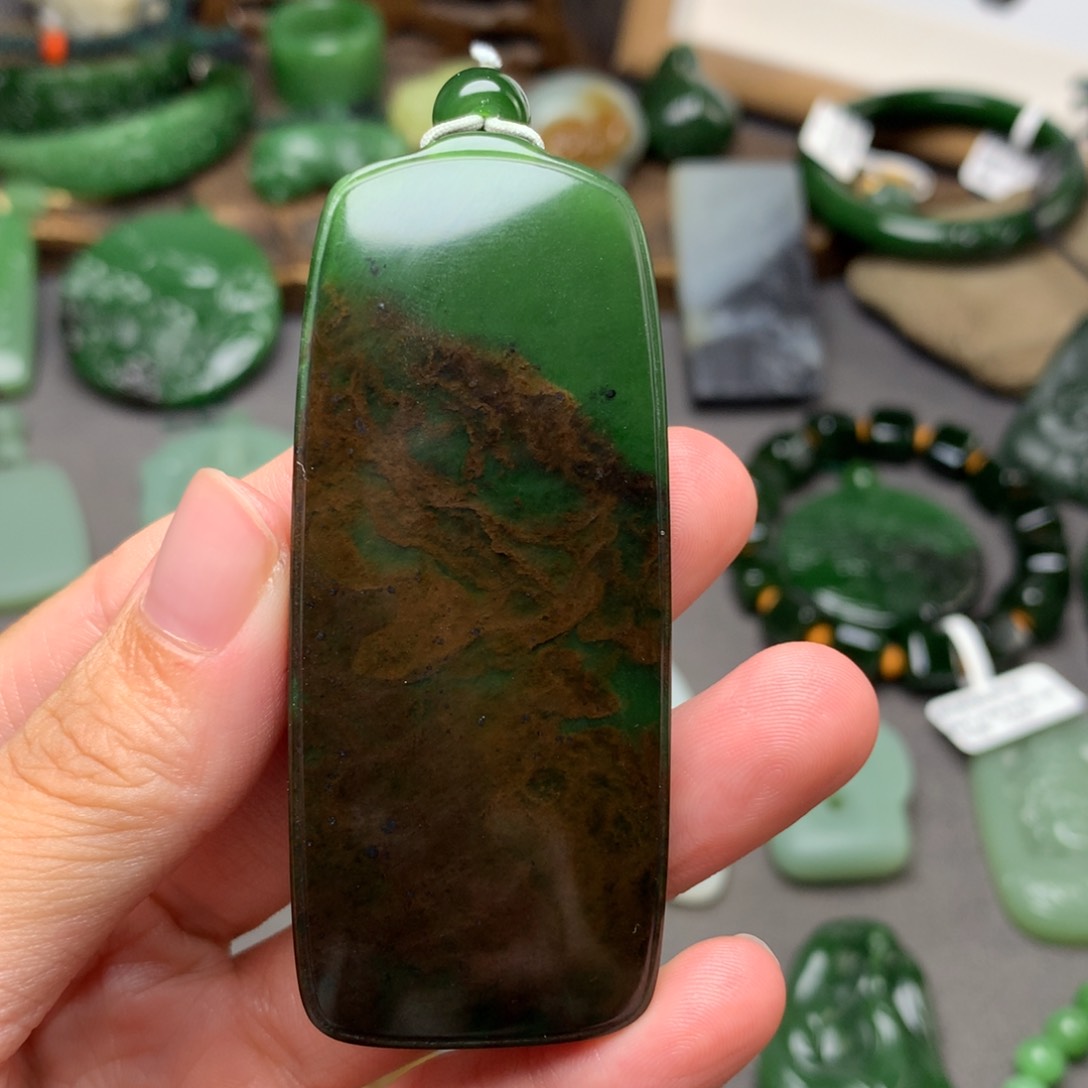 阿***喜和田玉未镶嵌挂件