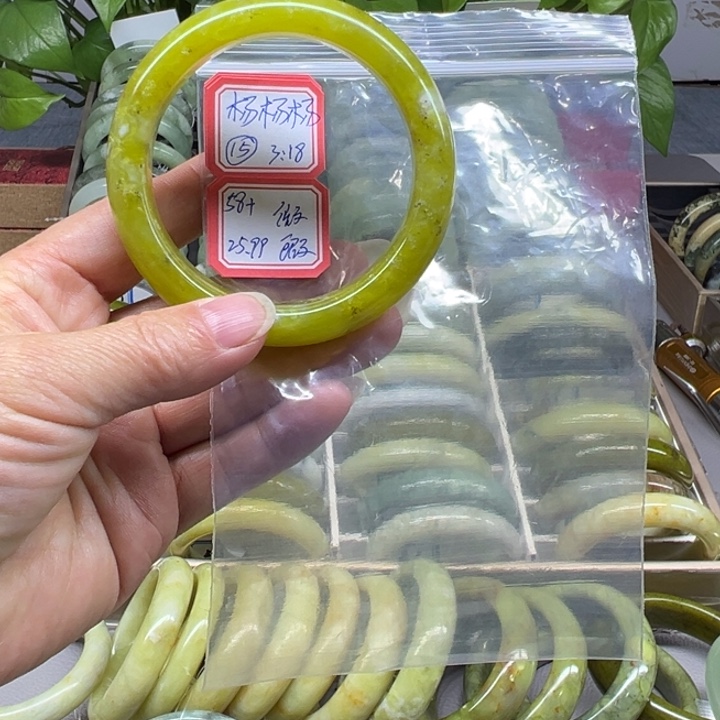 杨***杨蛇纹石玉未镶嵌手镯15