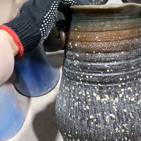 紫砂花盆口20高度36耳环