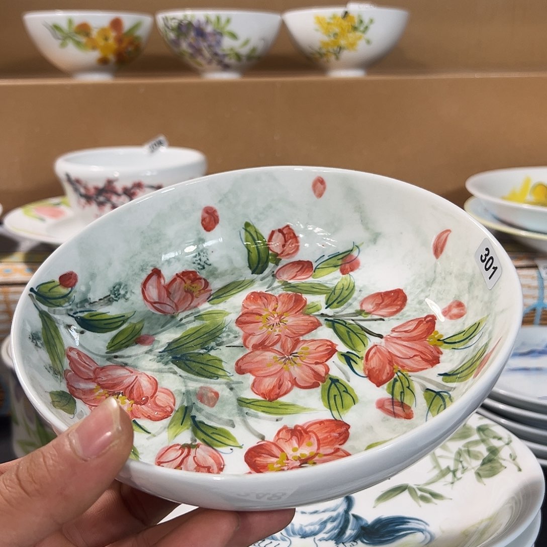 陶瓷景德镇手工高温陶瓷7寸