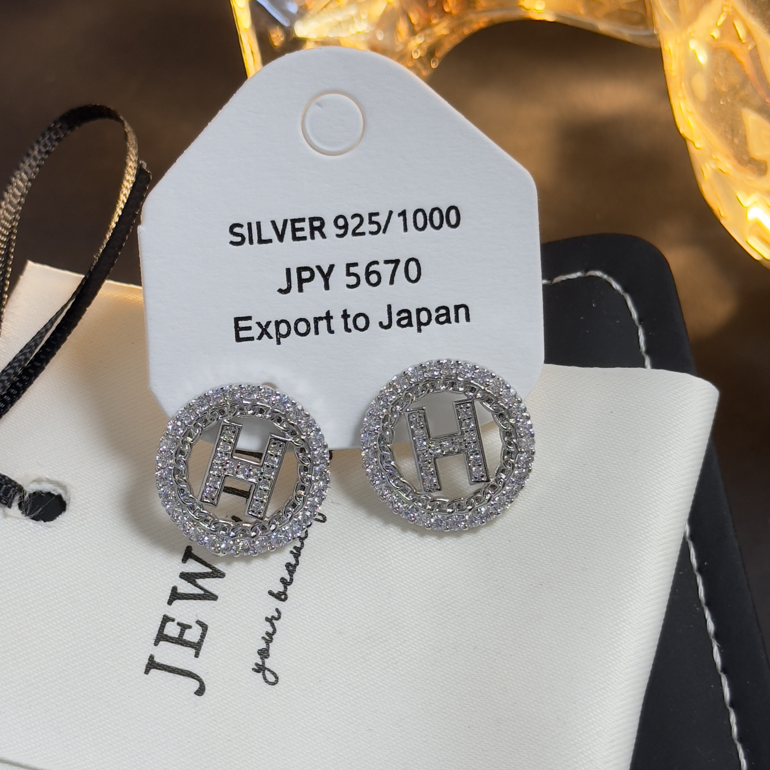 铜合金合成锆石耳饰 小香风气质轻奢时尚百搭简约个性耳环QC2790