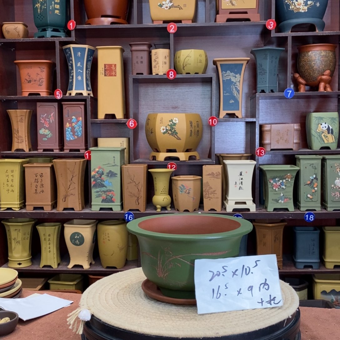 紫砂花盆紫砂花盆