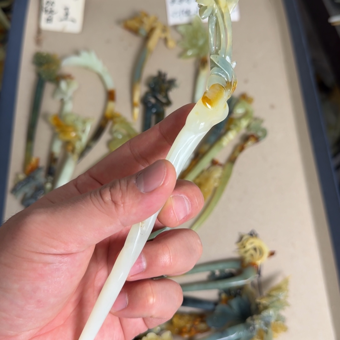 岫玉发簪未镶嵌明君玉簪贼拉好看