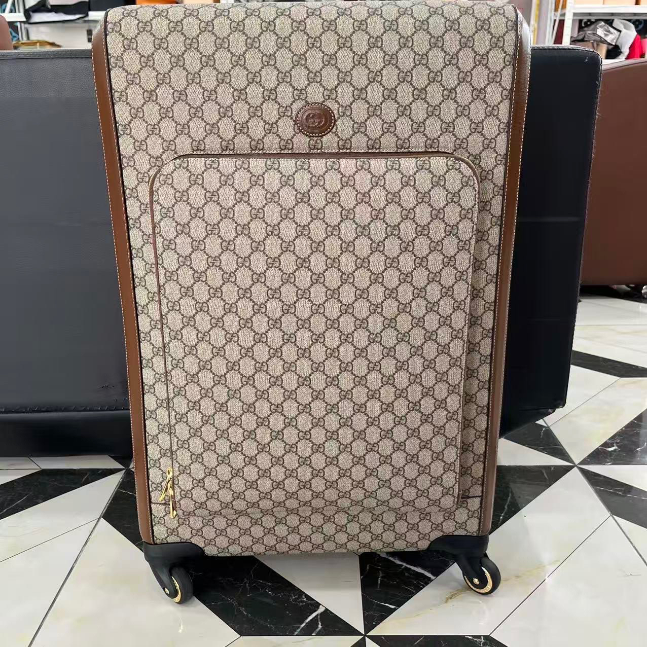 95新 GUCCI/古驰 捐金沉珠/旅行箱经典