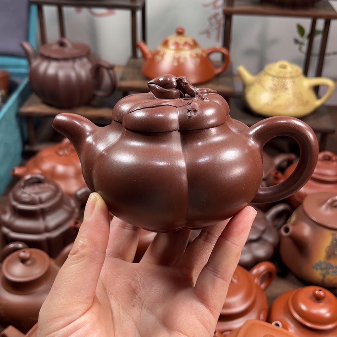 紫泥茶壶张*原矿紫泥200毫升