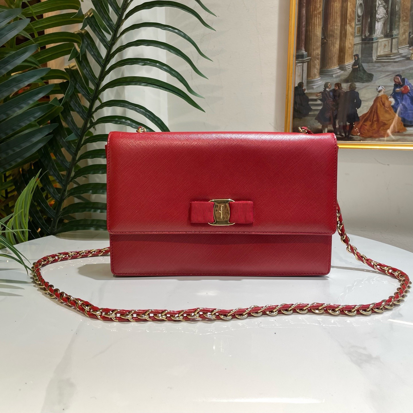 95新 FERRAGAMO/菲拉格慕 御古屋/15470/链条包