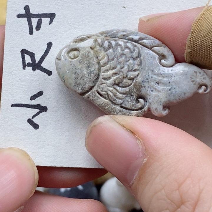 颈饰未镶嵌硅化珊瑚（珊瑚玉）