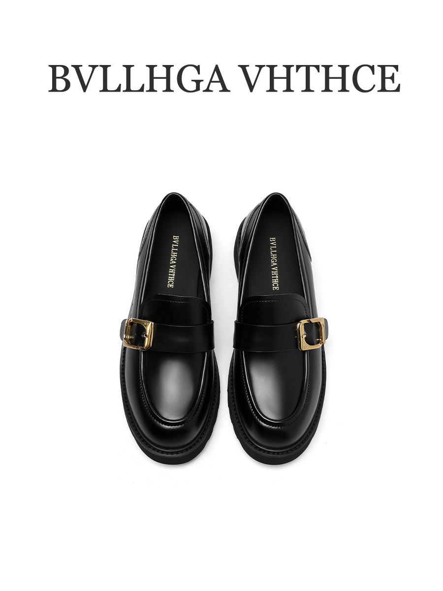 BVLLHGA VHTHCE 【芯片】新款英伦风百搭胎牛时尚真皮乐福鞋 05BV