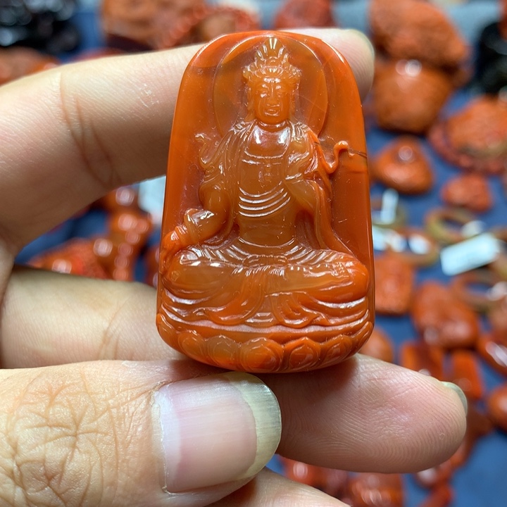南红玛瑙未镶嵌吊坠(不含链)