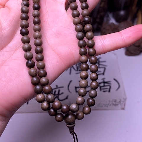 檀香木手串/手链檀香阴沉0.6/108多圈顺纹
