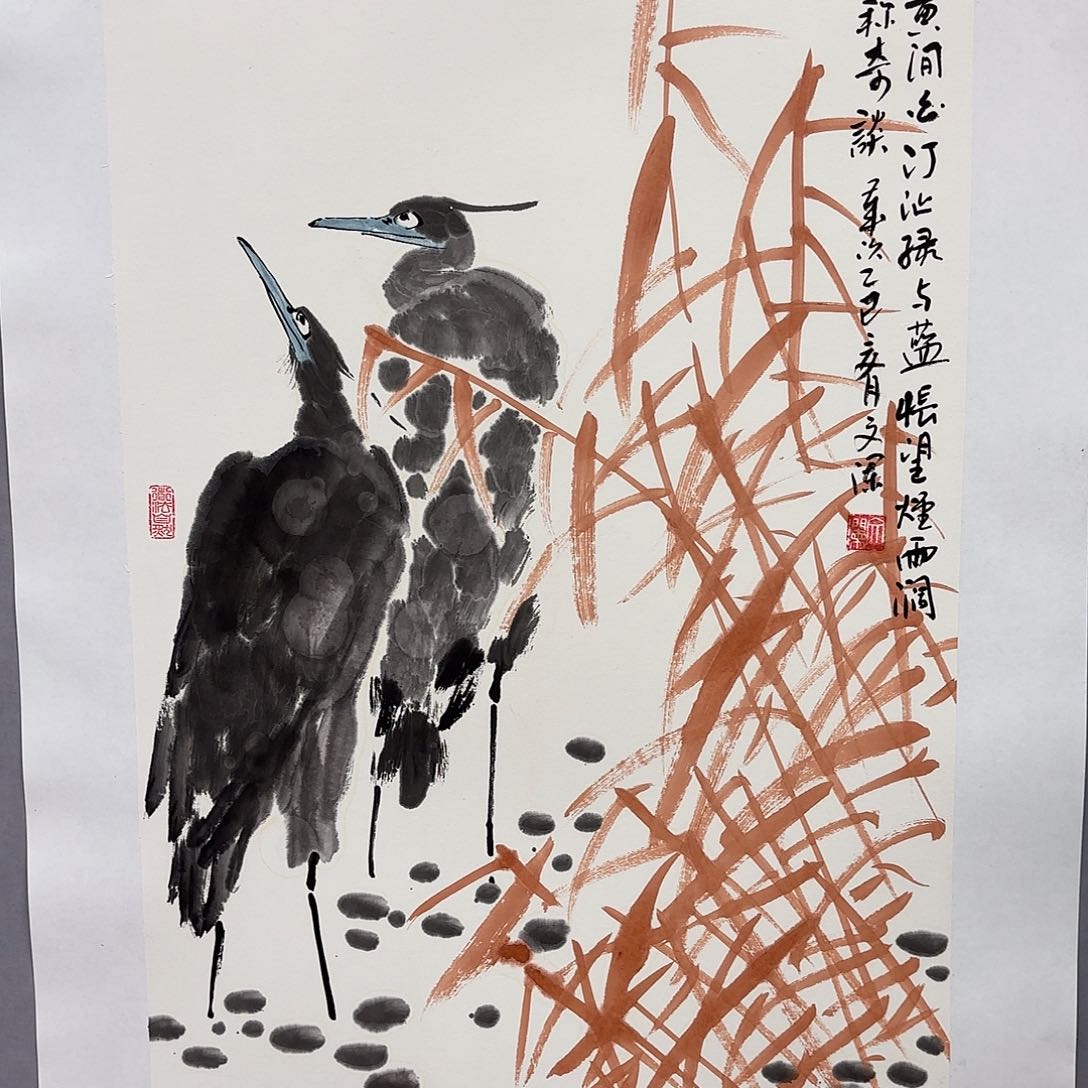 国画艺术家真人手绘