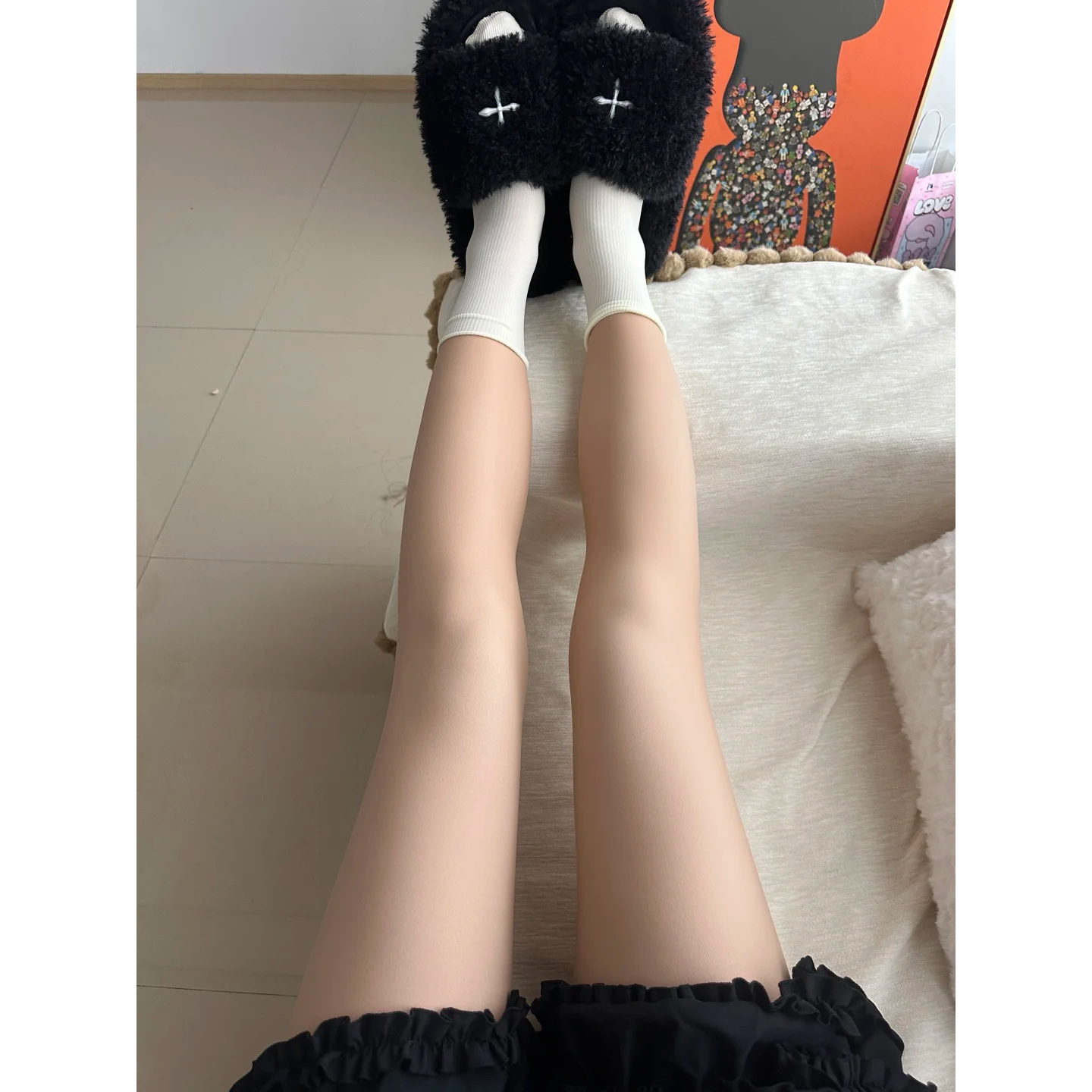 2025升级新款秋冬光腿神器纽扣款可拆卸替换打底袜自然无褶皱加绒