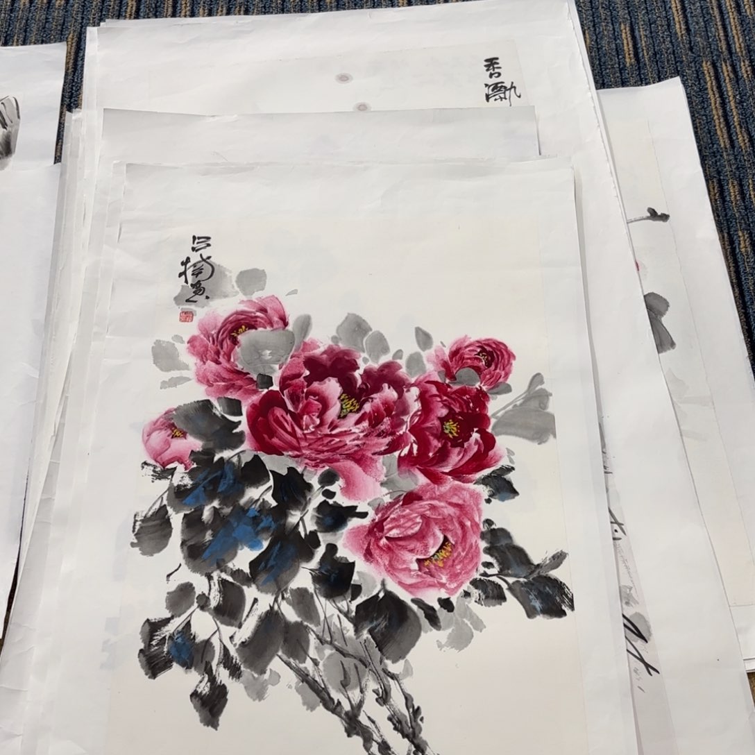 国画绘画作品 婉。