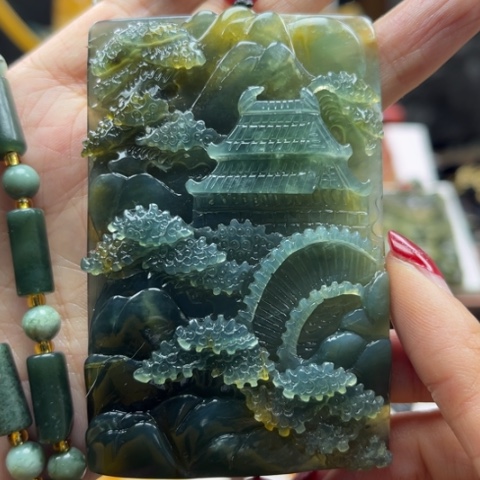 岫玉挂件未镶嵌挂件