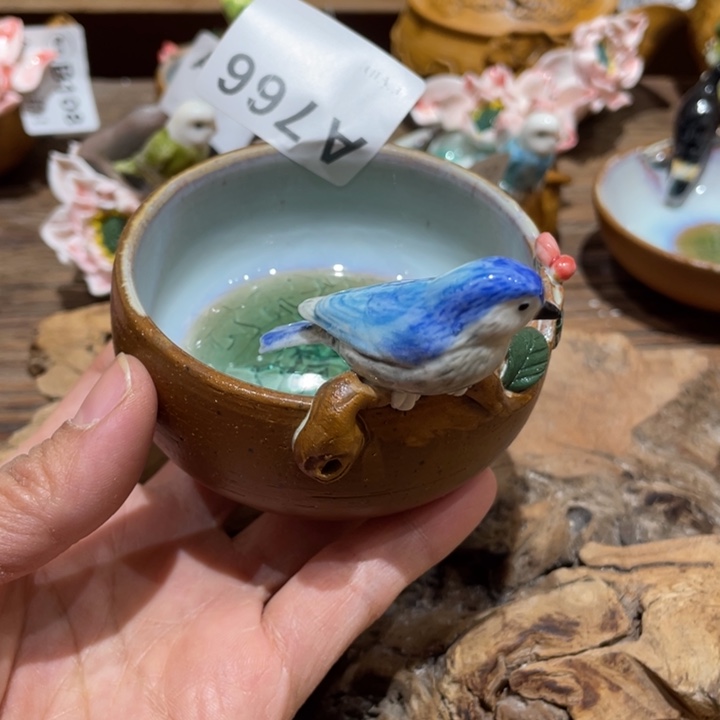 手工制作陶瓷茶具茶杯青蛙