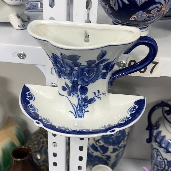 摆件青花瓷手工手绘高温釉下彩家居摆件，壁挂