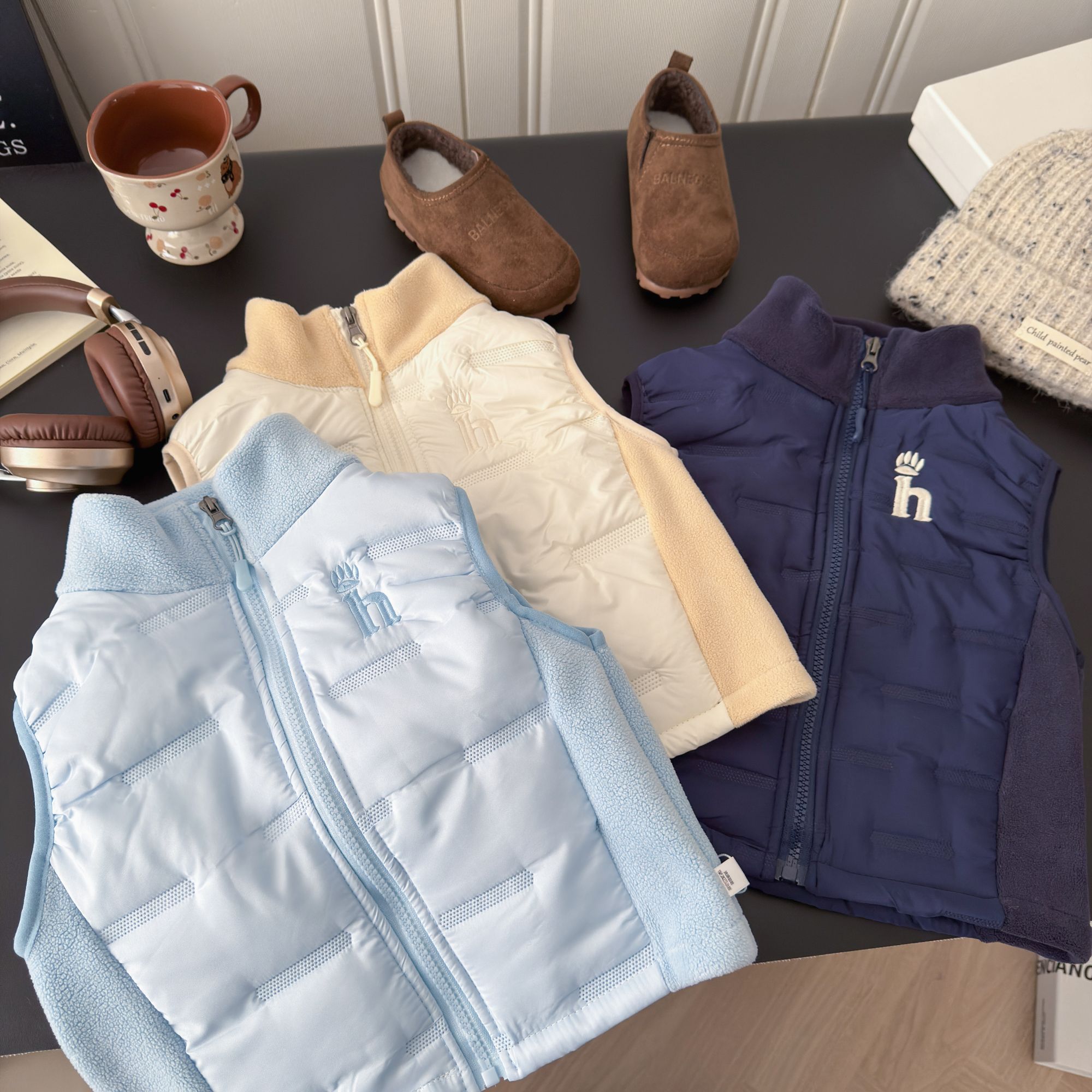 【校服神器】儿童马甲2025新款保暖奥粒绒马甲宝宝坎肩护肚保暖刺绣