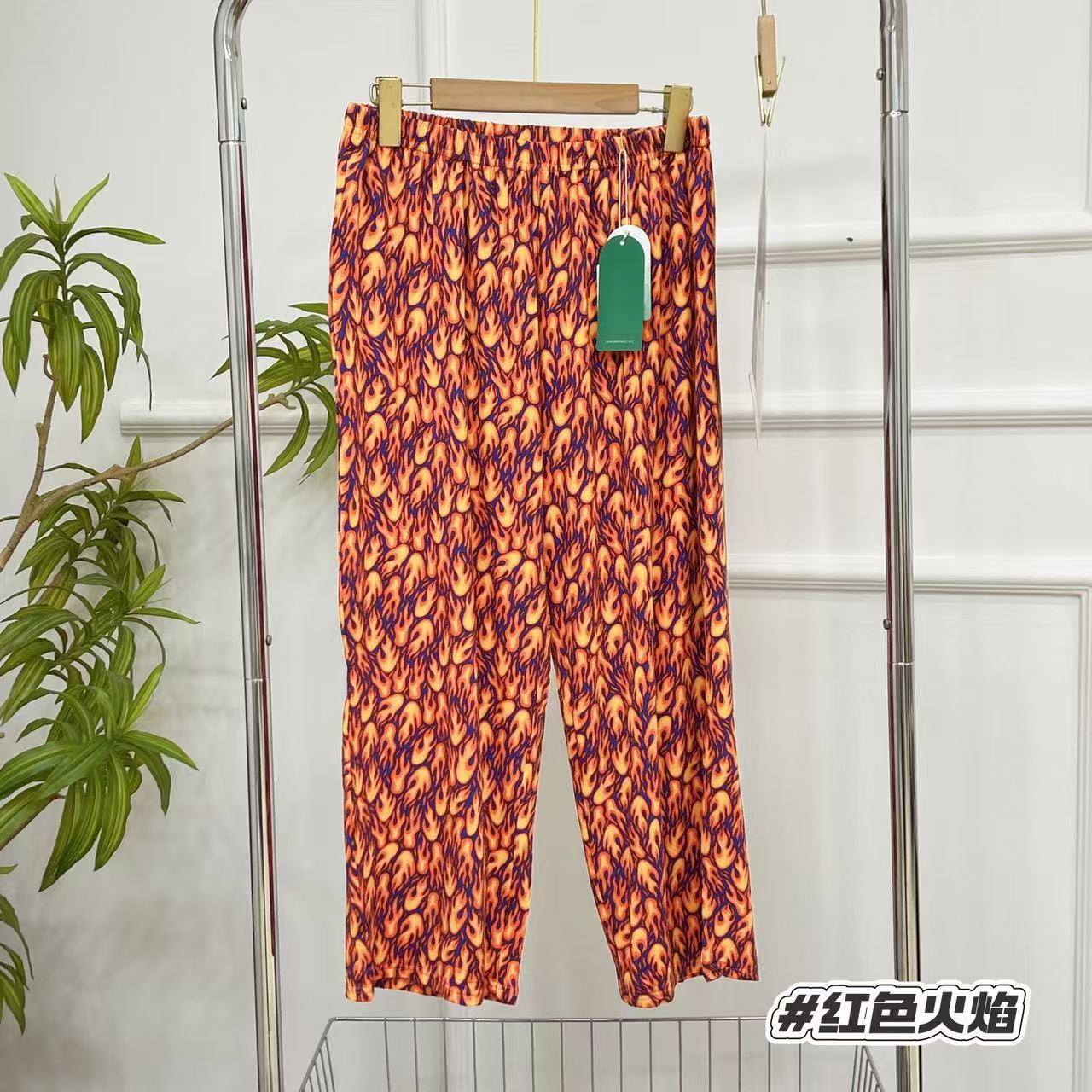 范范家  春款时尚碎花休闲宽松家居睡裤7409