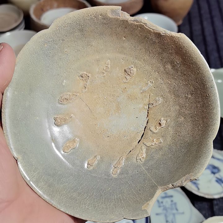瓷片青花影青杯垫标夲