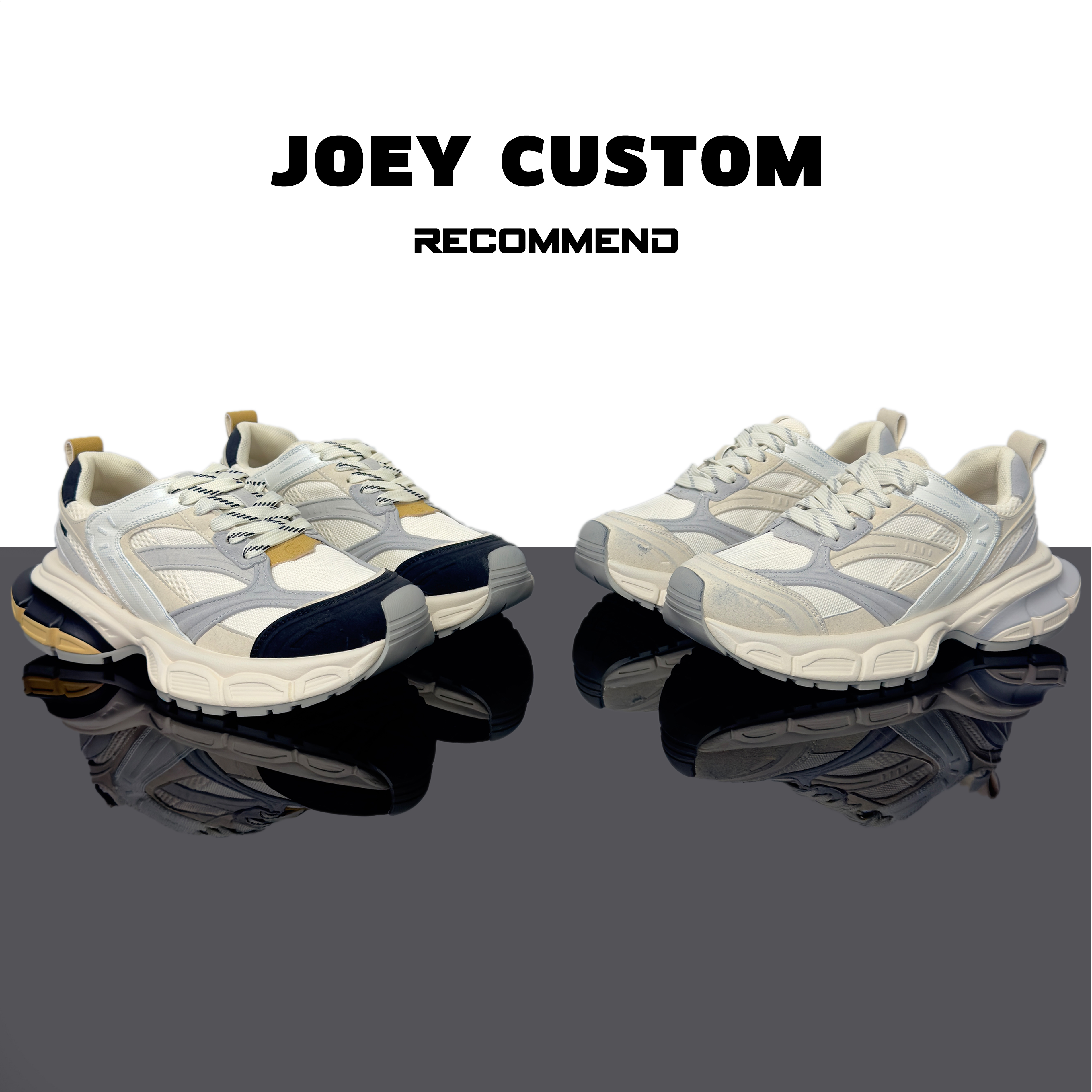 JOEY |  美式复古炸街款厚底做旧脏脏老爹鞋女运动潮鞋 8801-1