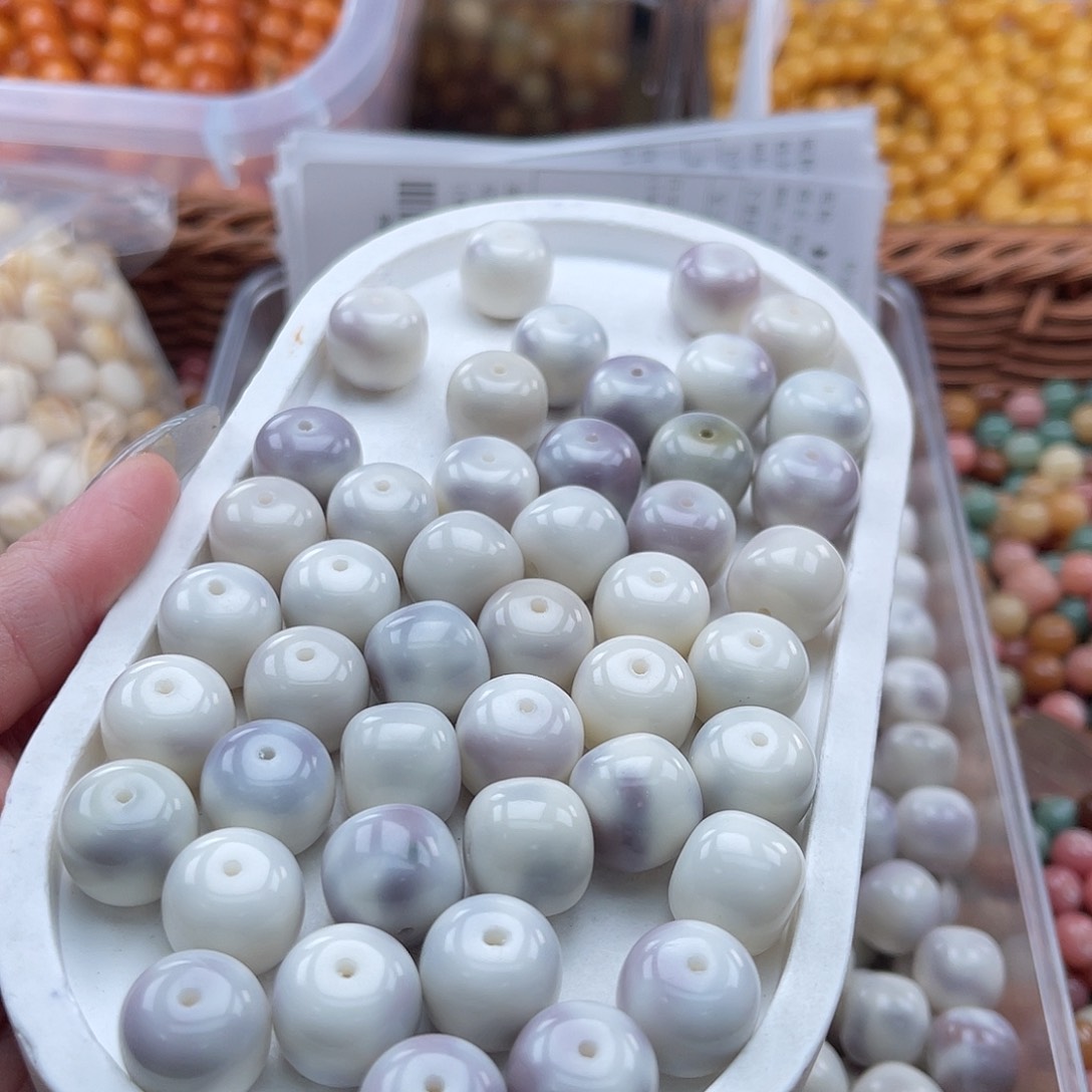 白玉菩提吊坠c15mm/30+5颗