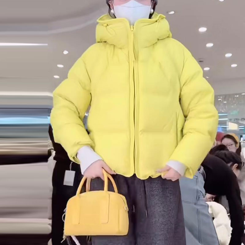 兹伊翰【描绘墨雪】纯色时尚保暖棉服女士2025冬季新款百搭短款棉衣