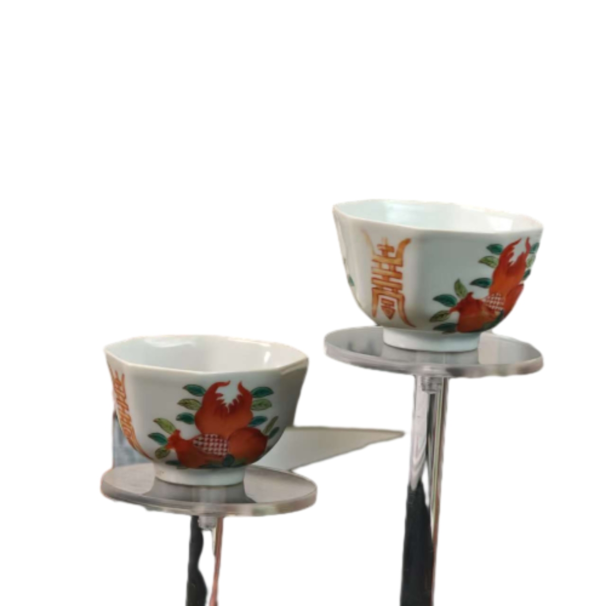 AS123 清粉彩八方对杯