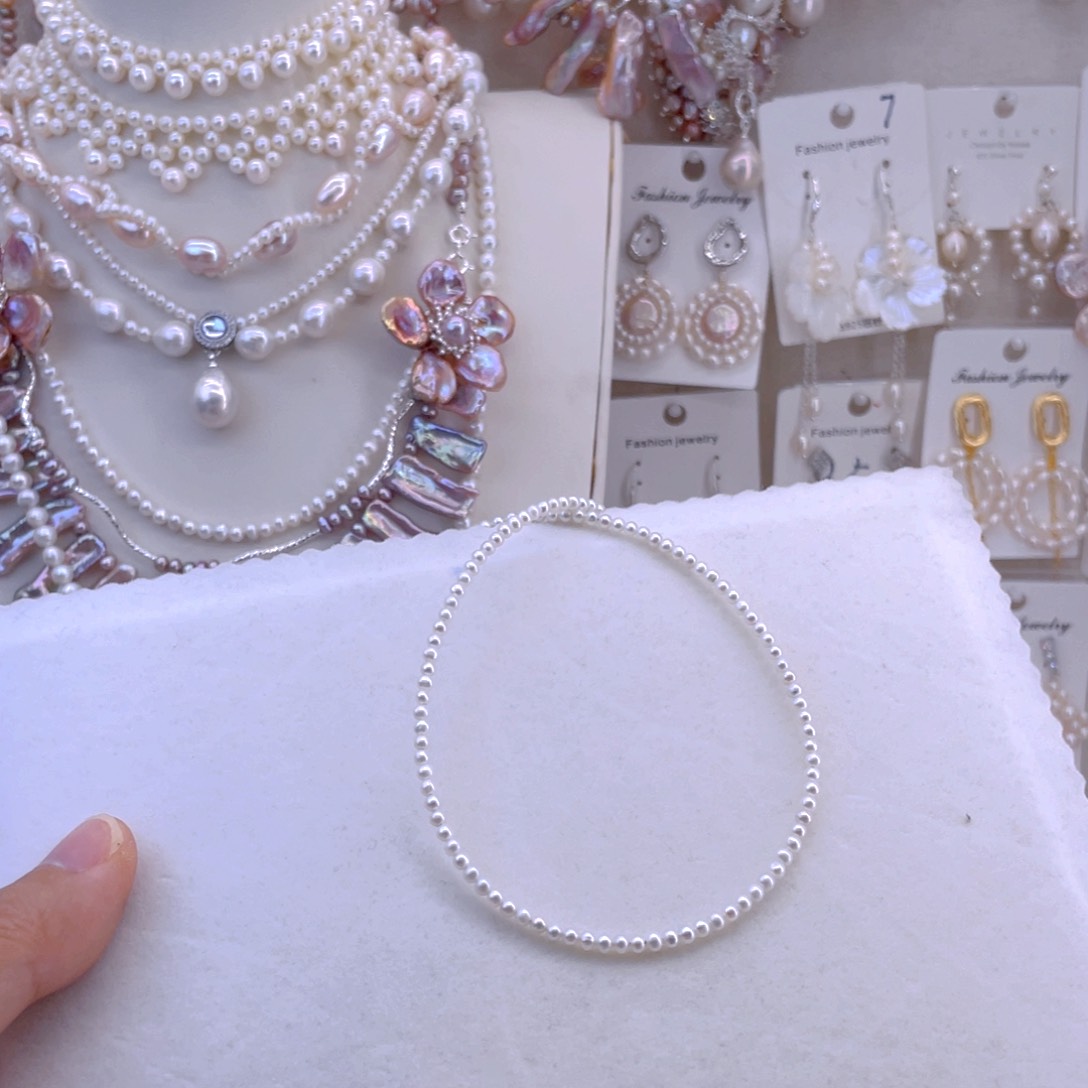 未镶嵌耳饰淡水珍珠手链