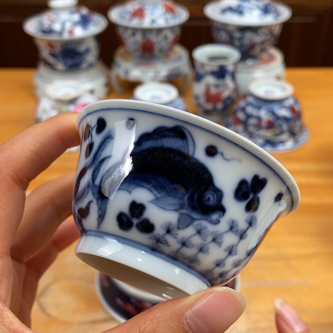 手绘现代茶具非古董