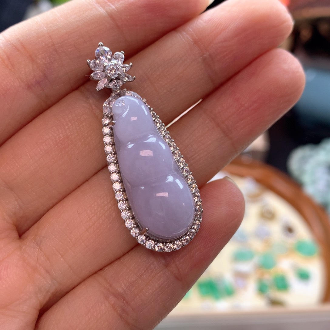 颈饰银S925镶嵌翡翠༄****