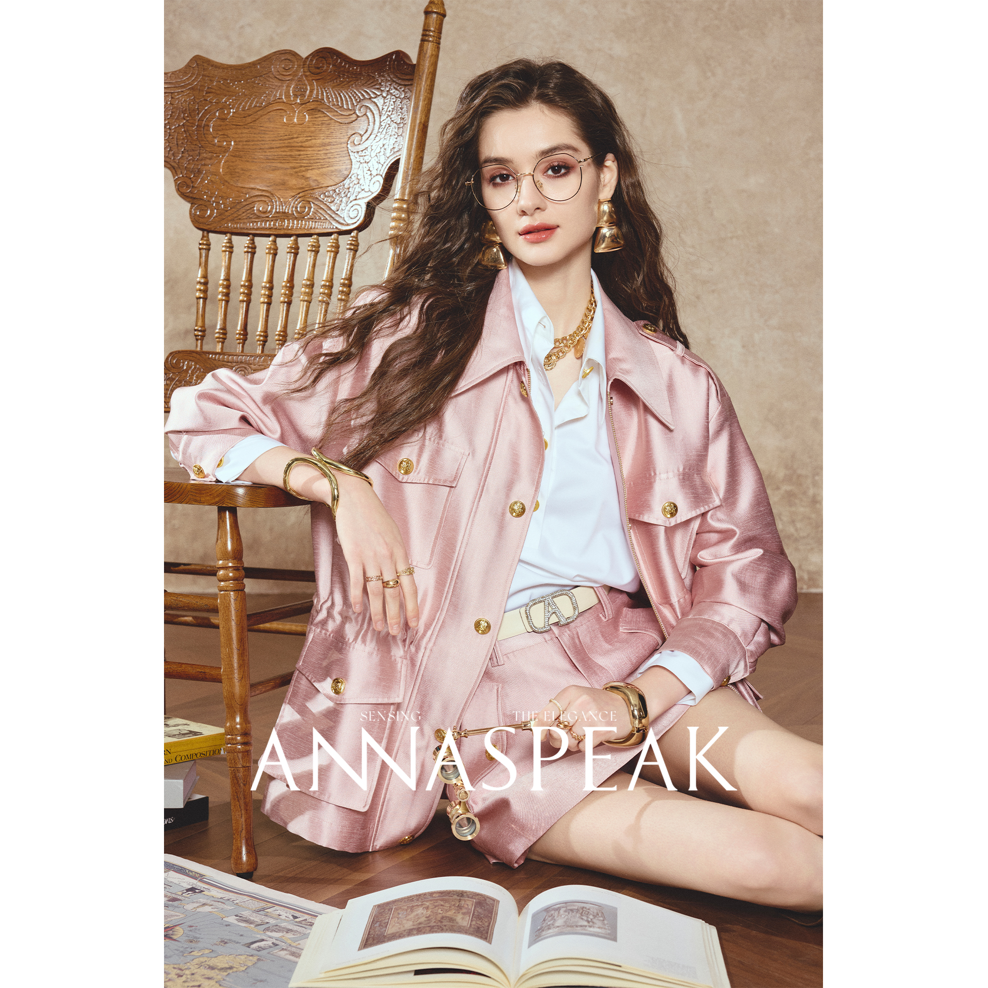 ANNASPEAK仿丝毛天然植物纤维气质猎装高级感外套短裙裤春夏新款