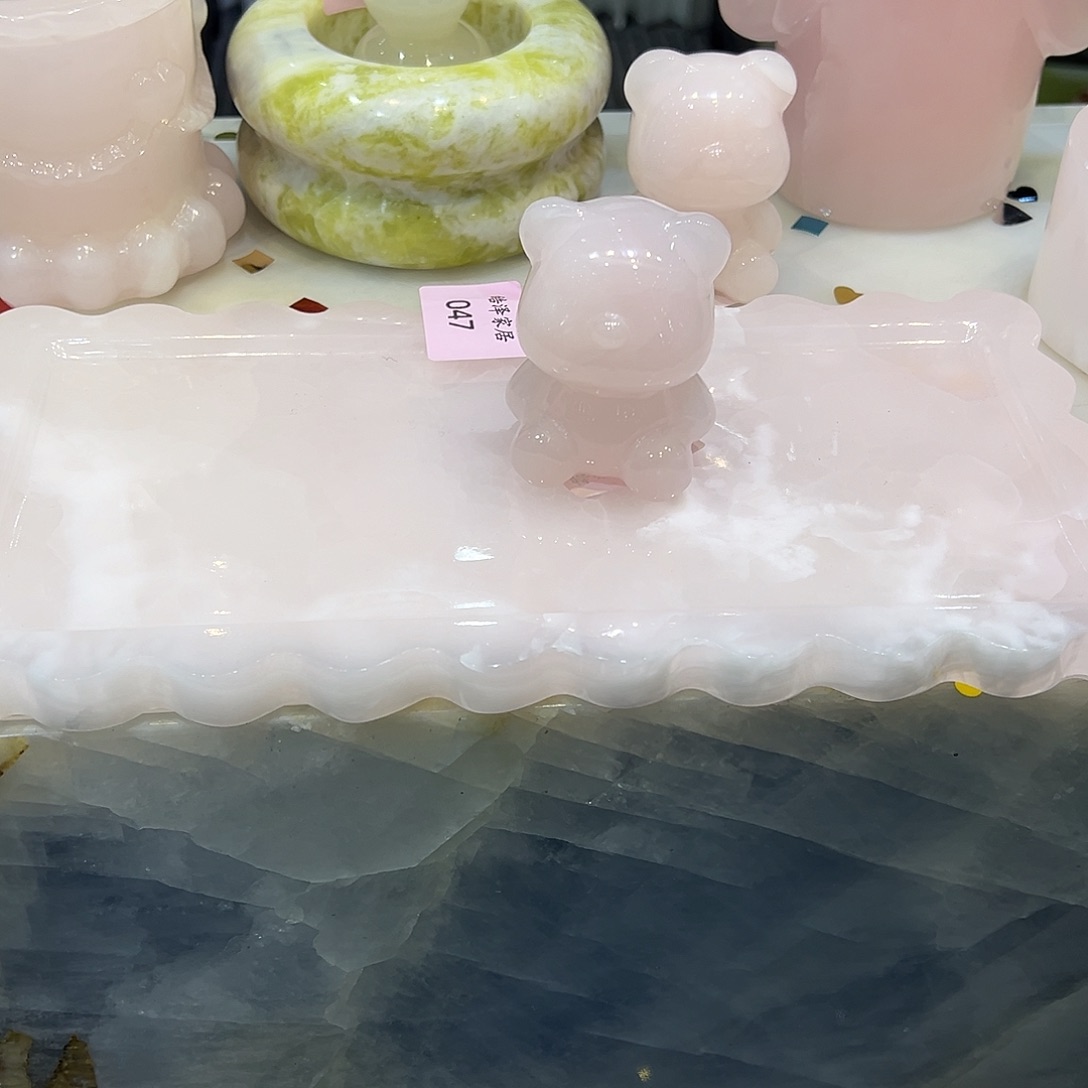 糯***糍石材粉玉饼干小熊047和1126