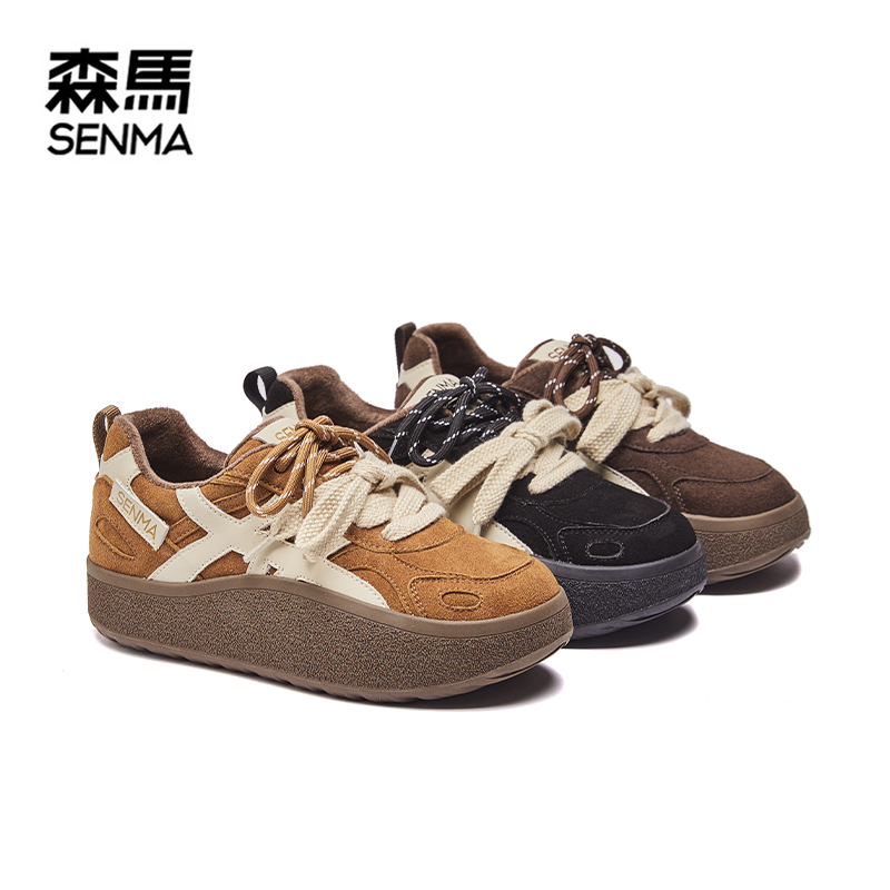 SENMA/森马增高4CM2025冬季时尚百搭新款爆款潮流高级休闲风女鞋