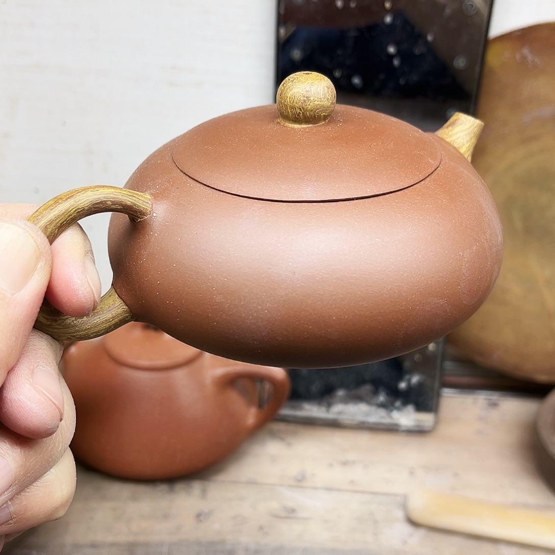 欢***迎茶壶紫砂机车壶扁西施绞泥壶