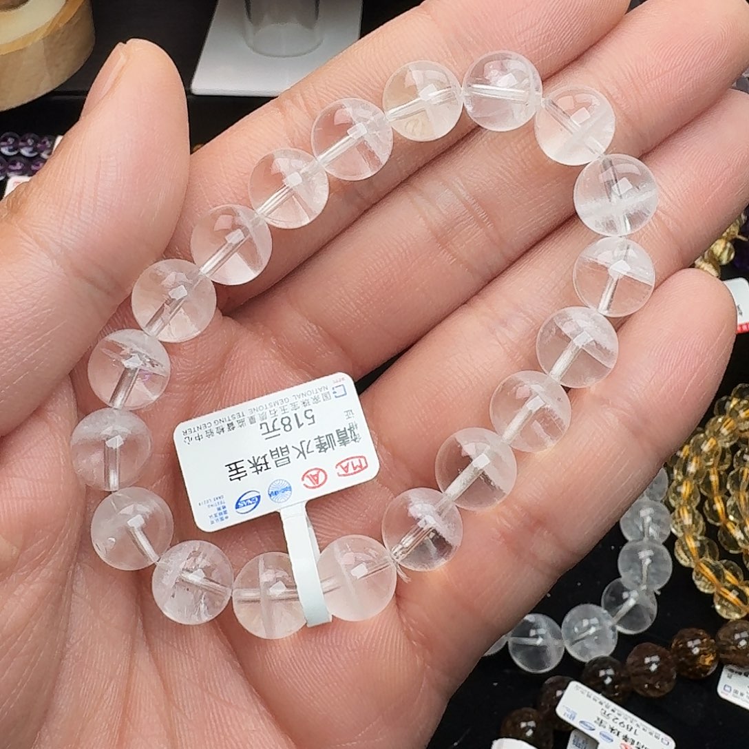 水晶手链未镶嵌天然白幽灵手链未镶嵌