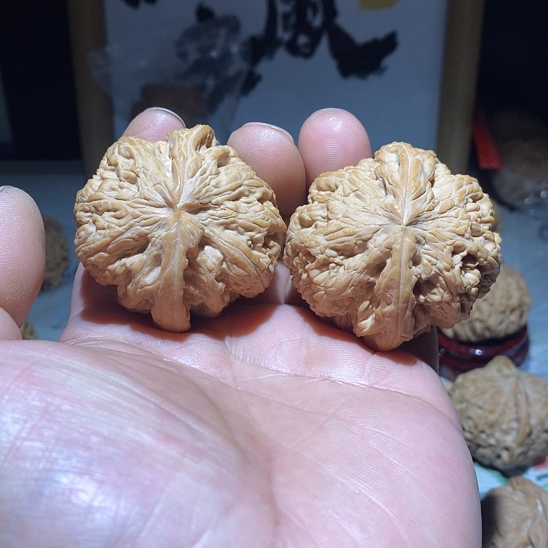 文玩核桃把件47尺平谷大粗筋