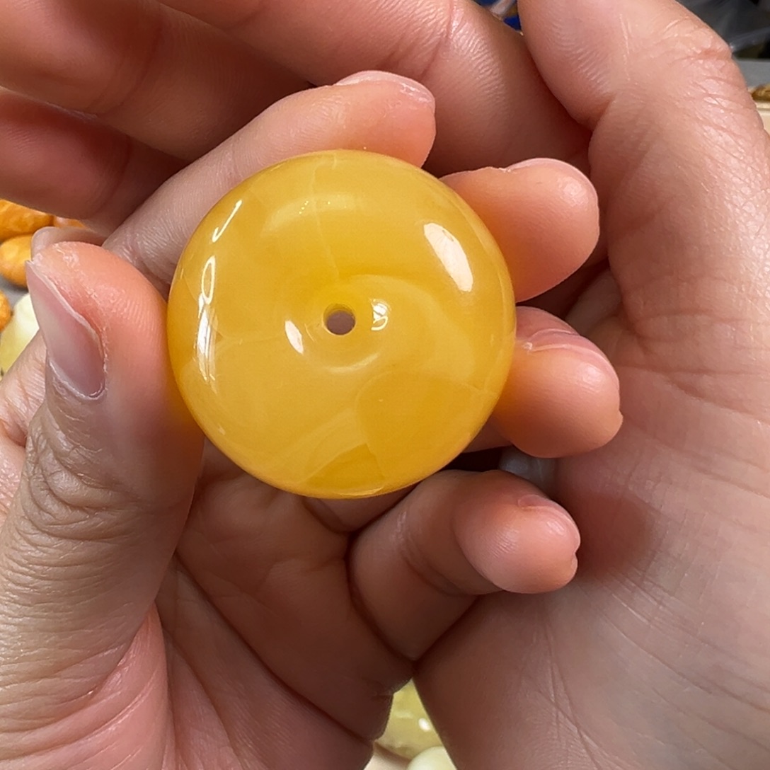 蜜蜡裸石未镶嵌不***.蜜蜡
