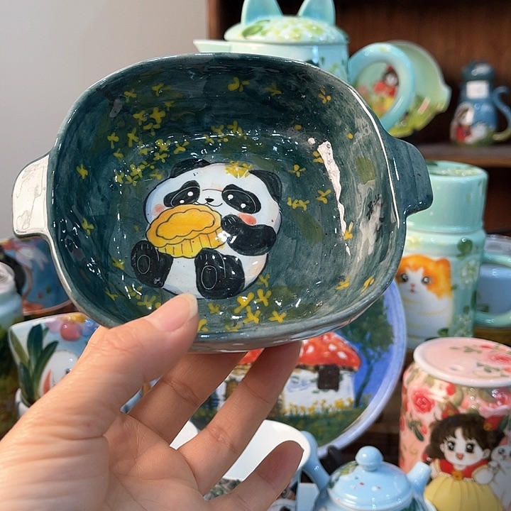 陶景德镇釉下手绘陶瓷 