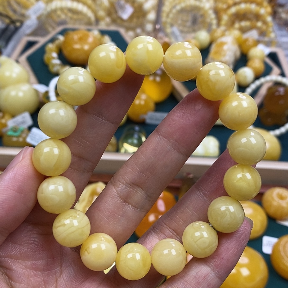 未镶嵌琥珀珠宝奇石12圆珠19.63