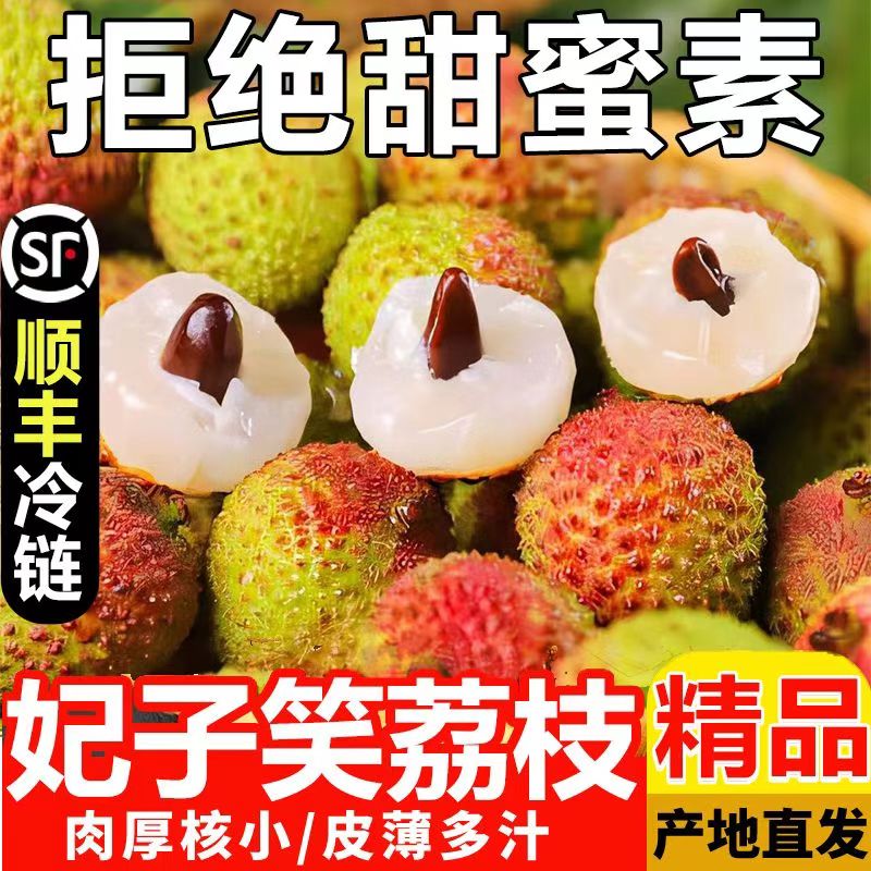 【次日达】广东妃子笑荔枝顺丰1-5斤整箱包邮荔枝同城送新鲜广东省