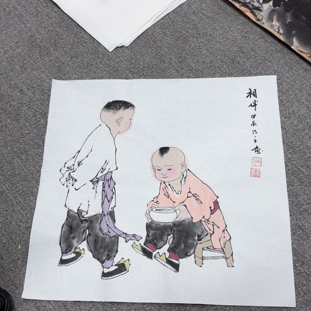 国画国画作品多次