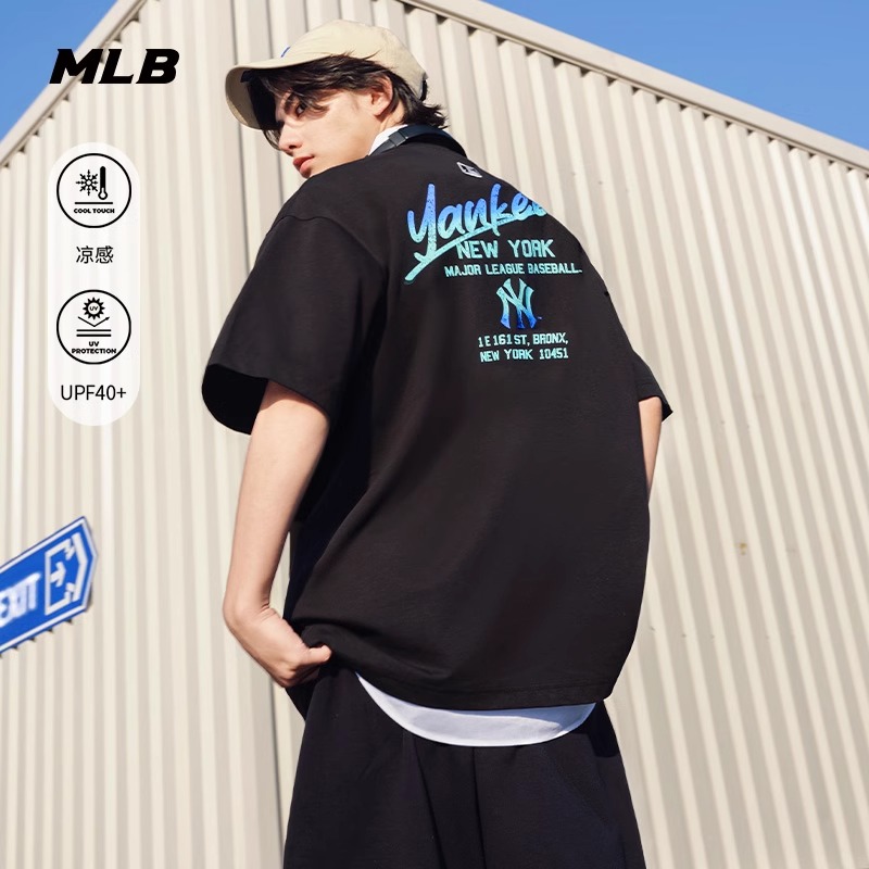 MLB男女情侣百搭休闲舒适街头海岸时尚T恤25夏季新款3ATSB0653
