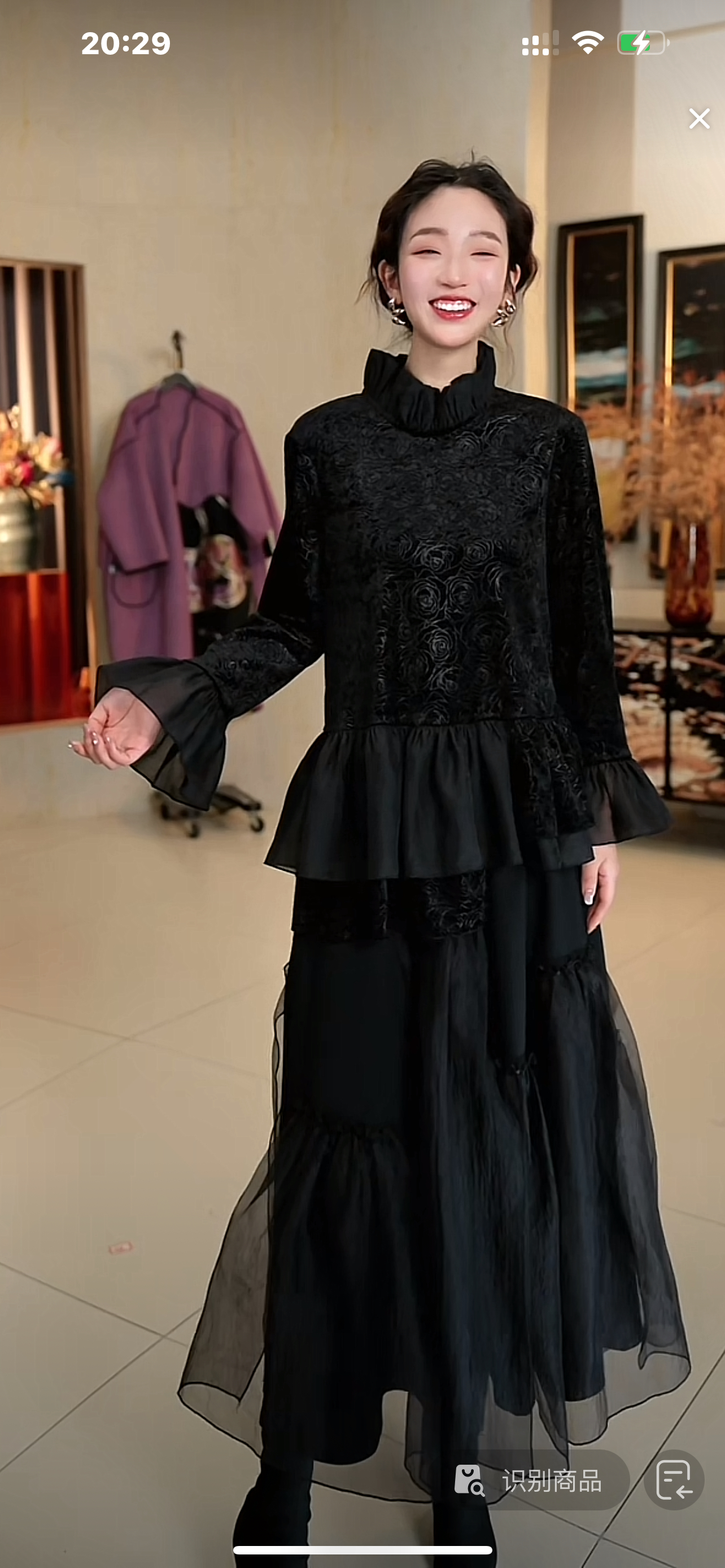 1822篱君25春季新款不规则上衣长袖新中式百搭秋冬气质网红打底衫