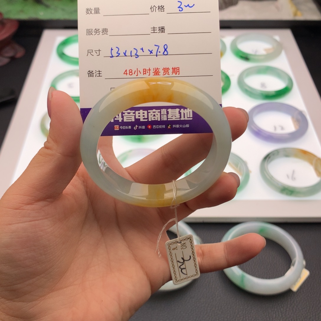 美***士翡翠未镶嵌手镯翡翠手镯