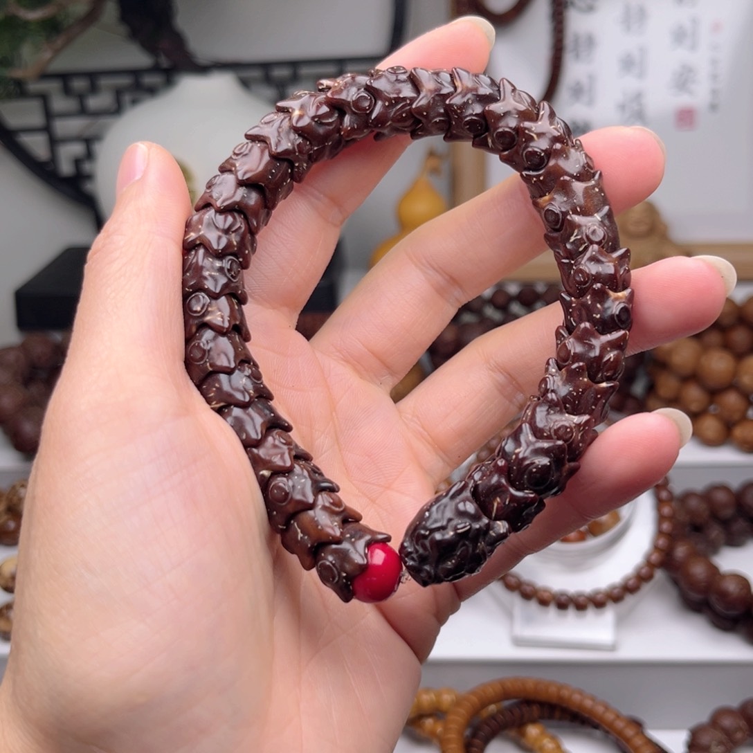 紫金鼠手串紫金鼠雕刻龙骨