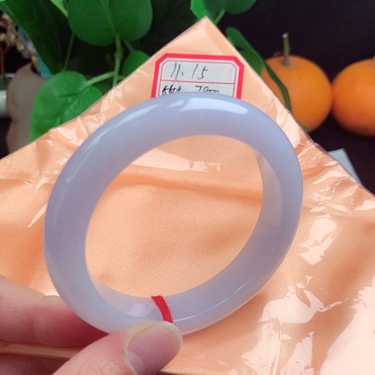 翡翠手镯未镶嵌   正圈55 冰紫罗兰