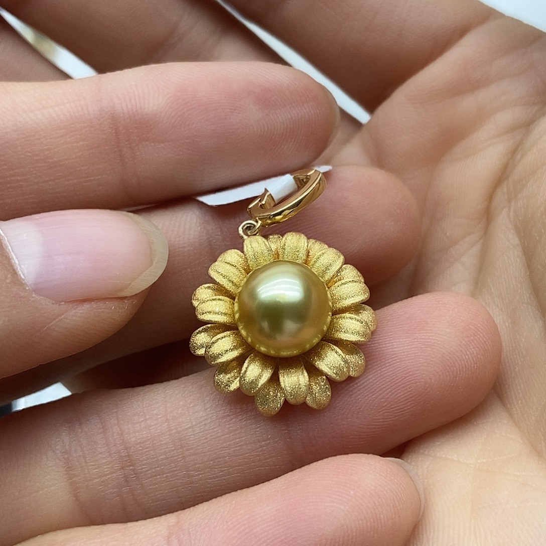 吊坠(不含链)银S925镶嵌海水珍珠@@D0051